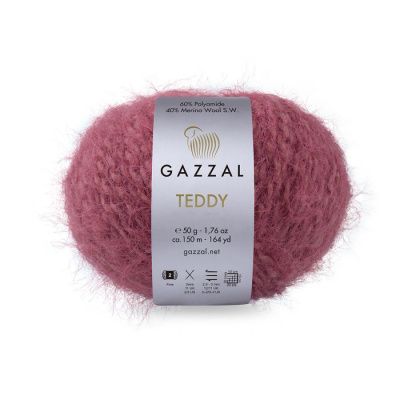 Пряжа Gazzal Teddy (6549); Состав: 40% Супервош мериносовая шерсть, 60% ПА; 50 г / 150 м